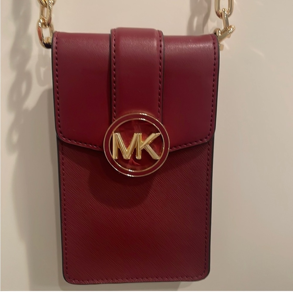 Michael Kors Collection Red Leather Crossbody